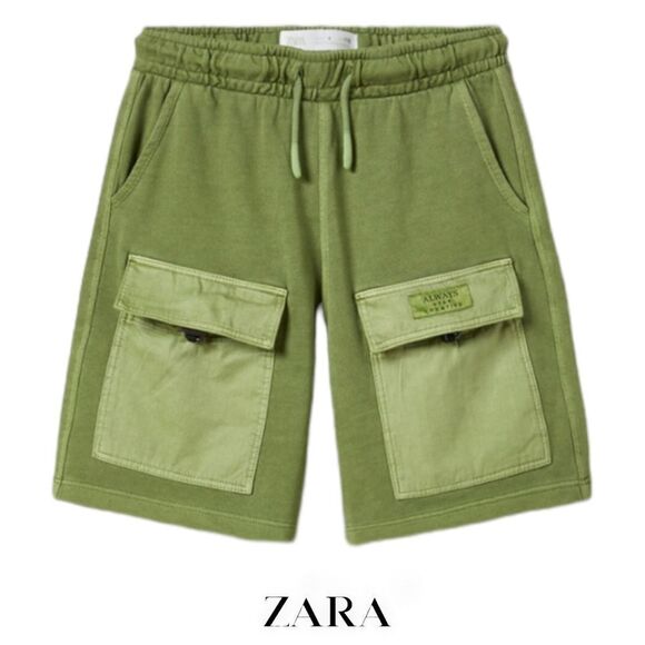 Zara Other - ZARA Kids | Green | MIXED CARGO SHORTS